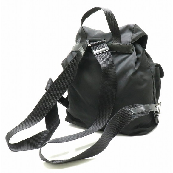 Prada Backpack Leather Nylon Black - Picture 1 of 8